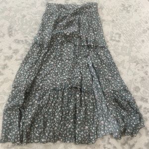 High waisted floral skirt